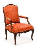 Louis XV Period Carved  Upholstered Fauteuil
