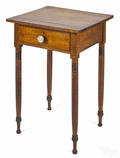 Pennsylvania Sheraton tiger maple onedrawer stand ca 1825