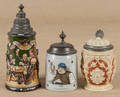 Three German steins