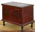 Miniature Pennsylvania painted pine blanket chest ca 1840
