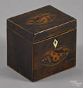 Hepplewhite mahogany tea caddy ca 1800