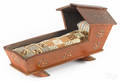 Miniature Pennsylvania painted poplar doll cradle 19th c