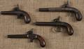 Four singleshot percussion boot pistols