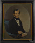 Oil on canvas portrait of a gentleman ca 1840