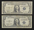Two US one dollar 1935 silver certificates