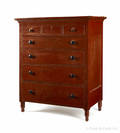 Lancaster Pennsylvania painted pine and poplar chest of drawers mid 19th c