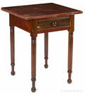 Lancaster Pennsylvania Sheraton painted pine and poplar onedrawer stand 19th c