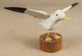 Carved and painted seagull