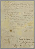 John Greaton signed receipt on letter written and signed by