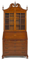 Late Chippendale cherry secretary ca 1790