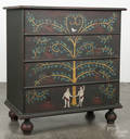 Contemporary painted pine chest of drawers