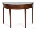 MidAtlantic Hepplewhite mahogany game table ca 1805