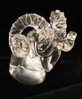 Cartier Clear Glass Ram Head Figurine