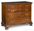 Pennsylvania Chippendale figured cherry chest of drawers ca 1770