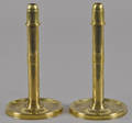 Pair of Philadelphia brass candlesticks mid 19th c