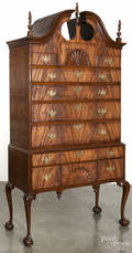 Queen Anne mahogany high chest