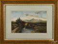 French pastel on paper landscape