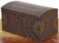 New England painted basswood dome lid box early 19th c