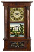 Spencer  Wooster mahogany tripledecker shelf clock