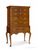 New England Queen Anne cherry high chest ca 1765