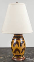 Greg Shooner redware table lamp