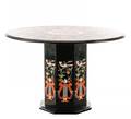 Large Pietra Dura Round Marble Top Table