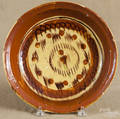 Continental redware shallow bowl