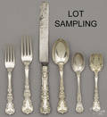 Assembled sterling silver flatware service