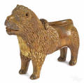 Pennsylvania redware figure of a standing lion 19th c