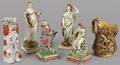 Four Staffordshire porcelain figures