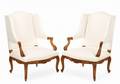 Pair of French Walnut Fauteuil de Commodite