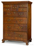 Pennsylvania Chippendale walnut tall chest ca 1770