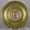 Embossed brass Nuremberg alms dish