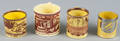 Four canary lustre childs mugs