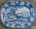 Staffordshire blue and white transferware platter