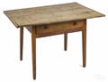 New England birch tavern table early 19th c