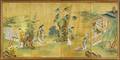 Chinese painted folding screen