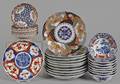 Ten Imari dinner plates