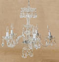 Colorless glass chandelier