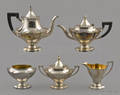 Rogers sterling silver fivepiece tea service