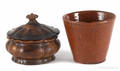 Two redware table articles
