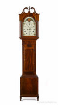 Philadelphia Federal mahogany tall case clock ca 1820