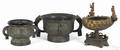 Three Chinese archaistic bronze censers