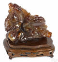 Chinese carved agate figure of a reclining man