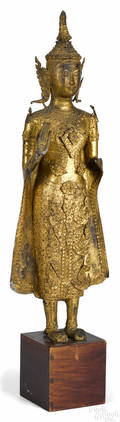 Taiwanese gilt bronze figure of Buddha