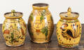 Three Greg Shooner redware jars