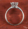 14K diamond white gold ring