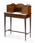 French marquetry inlaid mahogany ladys escritoire