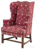 Late Chippendale maple easy chair