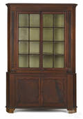Pennsylvania Chippendale walnut corner cupboard